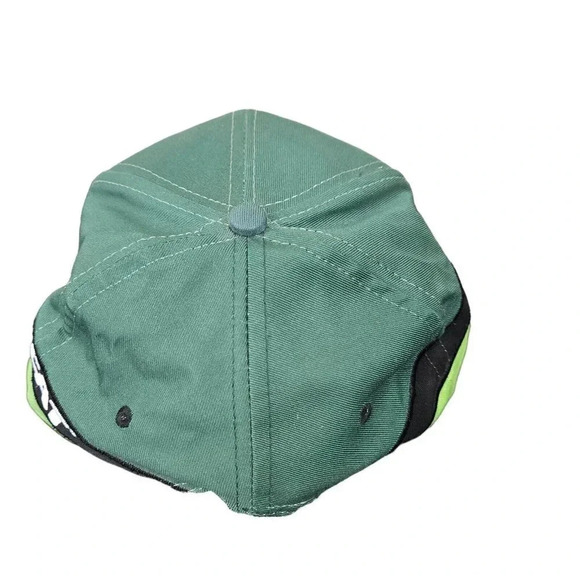 Artic Cat Snowmobile Hat Snapback Racing Cap Embroidered Cat and Logo Green - Picture 4 of 6